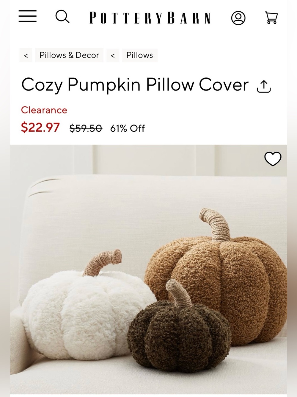 Cozy Fall ORANGE Pumpkin - Picture 6 of 11